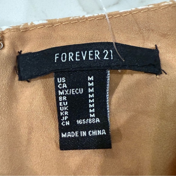 Forever 21 NWT Floral SquareNeck PuffSleeve Cottage TieBack Dress Womens Medium - Picture 6 of 10